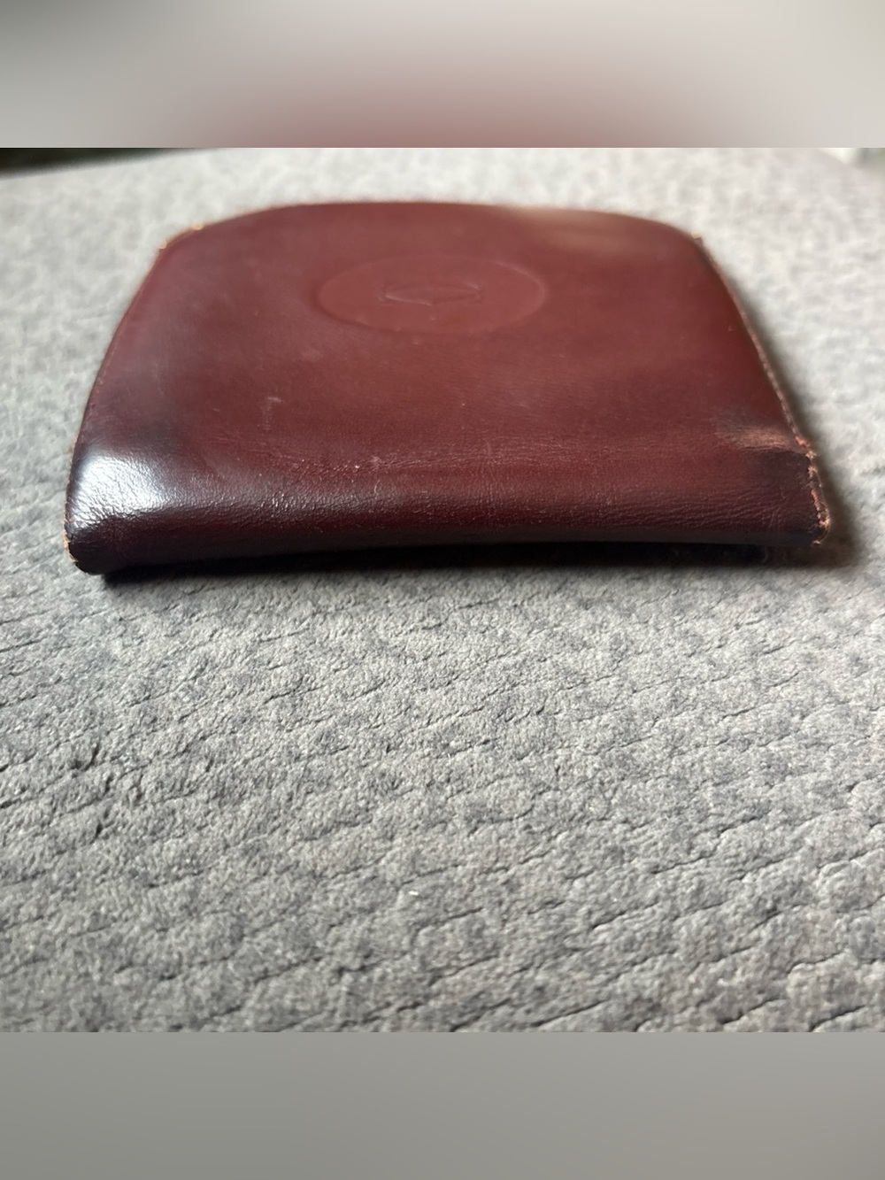 Cartier Burgundy Bifold w/ Coin Pouch Bill Compartment Card Holder Authentic - Picture 9 of 11